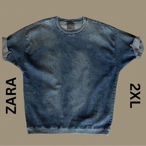 Zara Man, Denim, Oversized Shirt, XXL